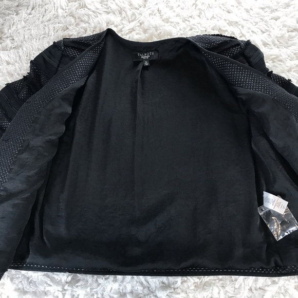 TALBOTS- PETITE MULTI TEXTURED BUTTON UP BLAZER 🖤 - Picture 7 of 12